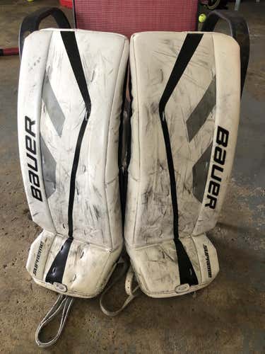Used 28+1" Bauer Supreme Goalie Leg Pads
