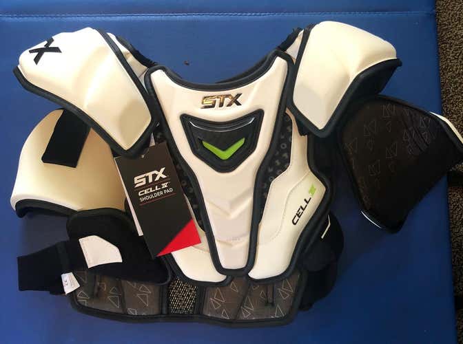 New Stx Cell IV LARGE L Lg Shoulder Pads Lax Lacrosse New NWT
