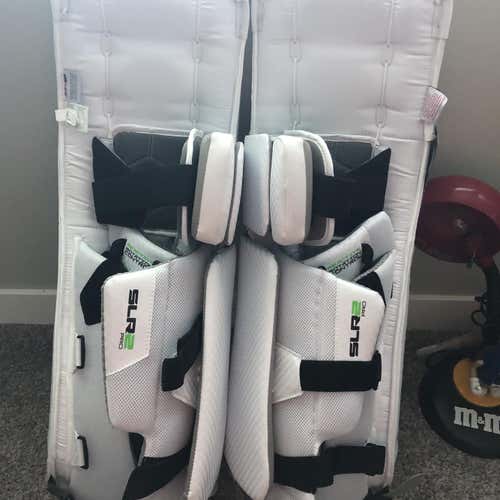 White New 34" Vaughn ventus SLR 2 pro  Goalie Leg Pads