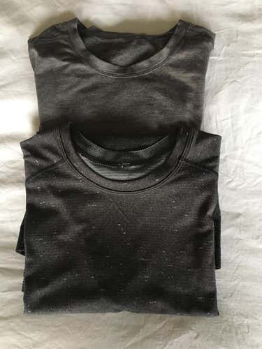 2 Grey And Black Men's Large Lululemon Shirt
