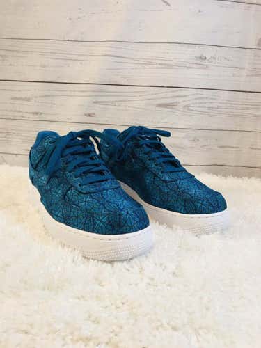 NIKE AIR FORCE 1 PREMIUM 07 STAINED GLASS GREEN ABYSS TEAL WHITE AT4144 300 Sz12