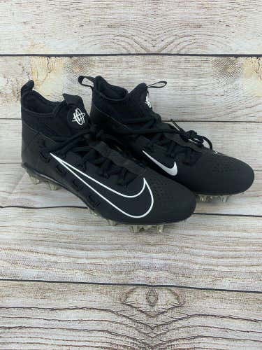 Nike Alpha 6 Huarache Elite LAX Mid Lacrosse Cleats Black 880409-010 Men Sz 9.5