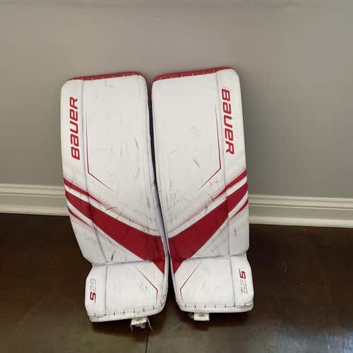 Red Used 29" Bauer Supreme S29 Goalie Leg Pads