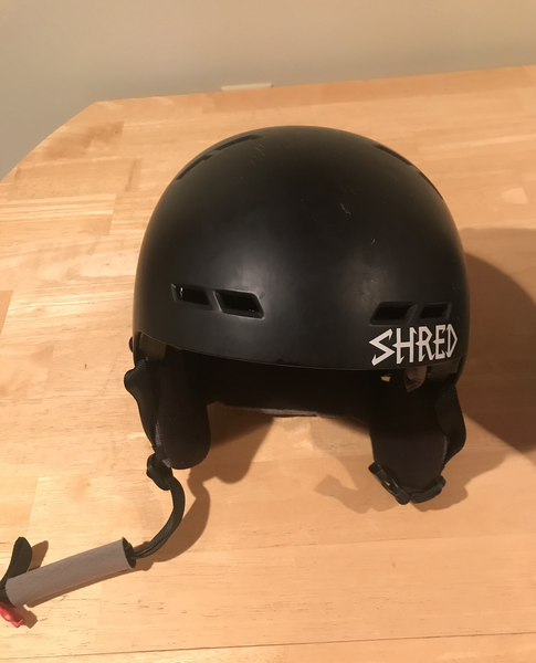 Black Used Unisex Large Shred Half Brain Helmet FIS Legal SL