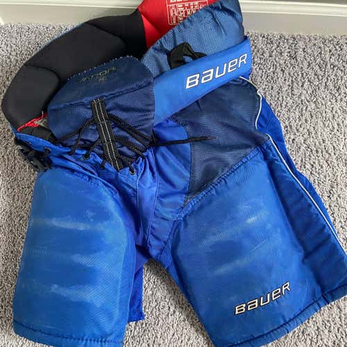 Blue Used Jr Medium Bauer Vapor X40 Hockey Pants