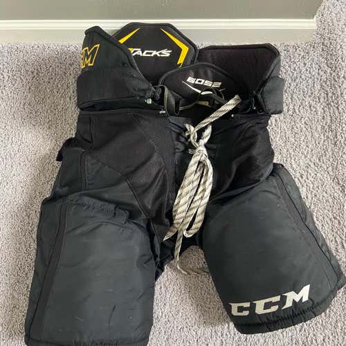 Black Used Small CCM Tacks 6052 Hockey Pants