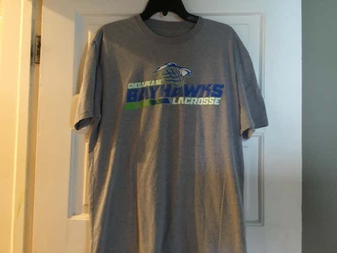 MLL  Chesapeake Bayhawks Lacrosse -Gray Used Adult Unisex XL Other Shirt