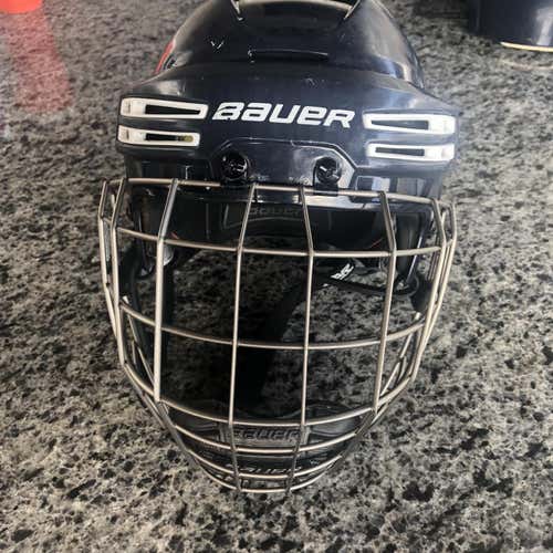 Blue Used Small Bauer Re-Akt 75  Helmet
