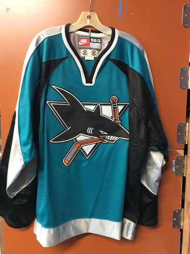 Used Nike Classic San Jose Sharks Game Jersey Sz56G