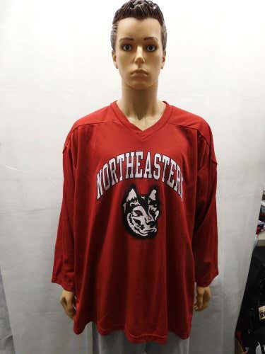 Northeastern University Huskies Hockey Jersey NCAA XXL 2XL Red Wear The Pear
