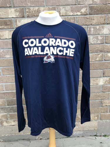 Adidas ClimaTech Colorado Avalanche Blue Long Sleeve Shirt 9420