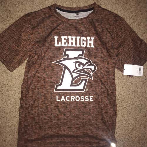 Lehigh Lacrosse T Shirt Brown Athletic Material Mens Small