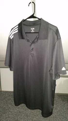 Adidas Black Golf Polo Shirt Men's XXL EUC