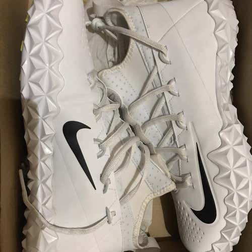 White Lacrosse Alpha Huarache 6 Elite Turf Cleats Men 9 or Women’s size 10.5