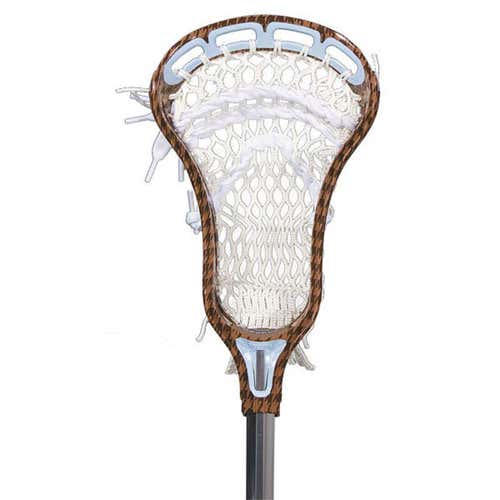 Bundle: New Reebok 10K Lax 32" box lacrosse shaft and strung head Brown/Carolina