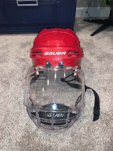Red New Large Bauer 4500  Helmet