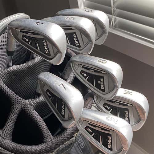 Used Left Handed I20 Stiff Flex Steel Shaft Iron Set