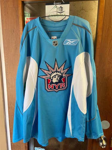 Blue New York Rangers  58 Reebok Pro Stock Jersey