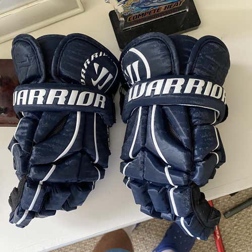 Blue New Player's Warrior Burn 13" Lacrosse Gloves