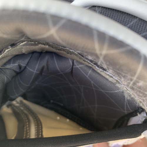 White Used Player's STX Surgeon 400 12" Lacrosse Gloves