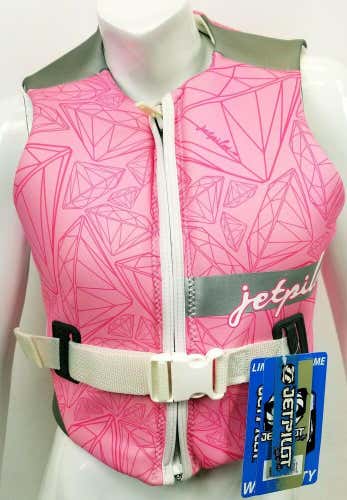 $125 Womens Jet Pilot by Body Glove LUXE Comp Vest Water Ski Jacket Ladies Pink