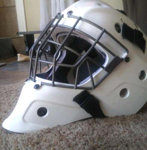 White New Bauer 940x Pro Stock Goalie Mask