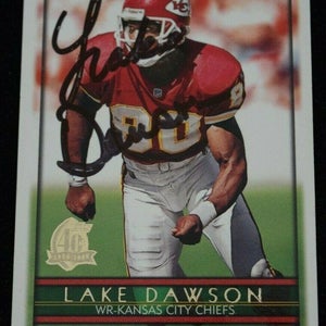 Authentic Autographed Football Card Lake Dawson Kansas City Chiefs
