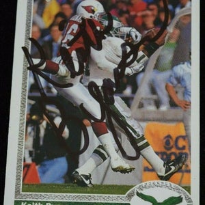 Authentic Autographed Football Card Keith Byars Philadelphia Eagles