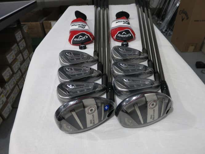 Callaway Big Bertha OS Combo Iron Set -3H, 4H, 5-PW- Regular Graphite - NEW - LH