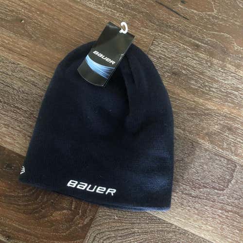 Navy Blue Bauer Winter Hat- One Size Fits All