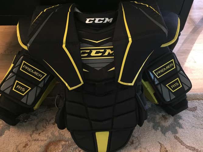 Junior Used Large CCM Premier R1.9 Goalie Chest and Arm Protector Goalie Chest Protector