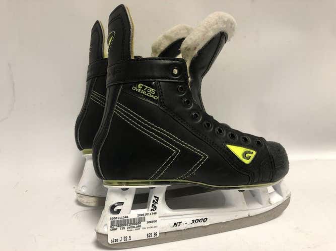 Used Graf 735 Overload Junior 02.5 Ice Skates Ice Hockey Skates