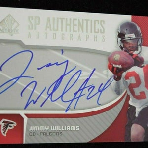 Authentic Autographed Football Card Jimmy Williams Atlanta Falcons