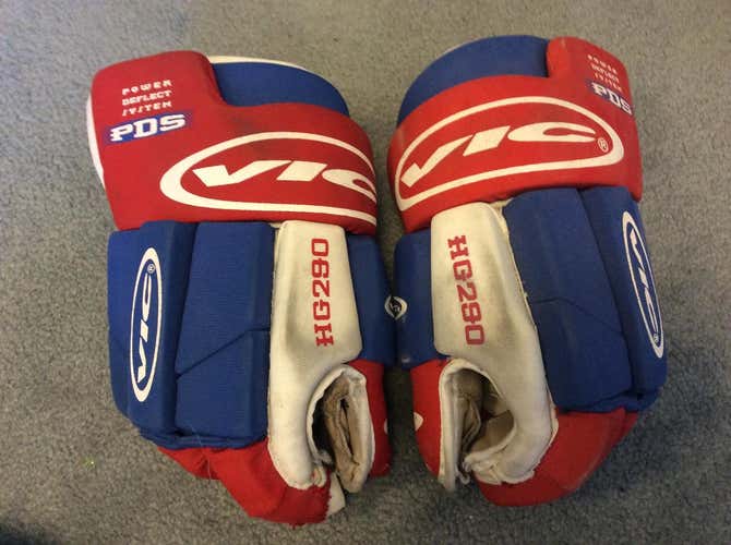 Used Vic HG 290 Hockey Gloves size men's 12"