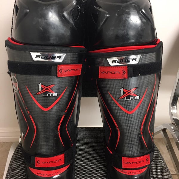 Used Bauer Vapor 1X Lite Pro Stock Shin Pads