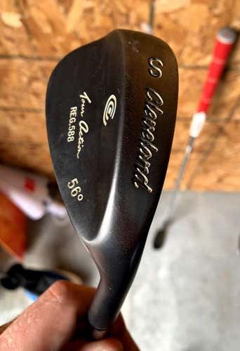 Cleveland, 588 Black Satin Wedge, 56 Degree, Steel Shaft
