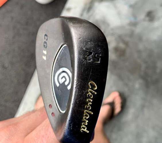 Cleveland, CG11 Black Satin Wedge, 52 Degree, Steel Shaft