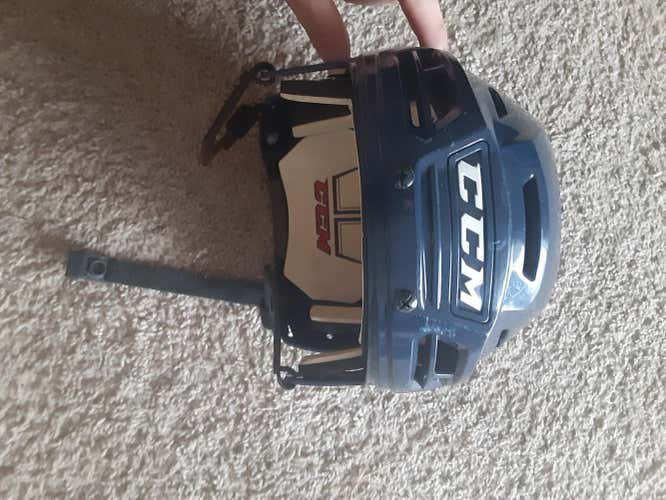 Blue Used Medium CCM Tacks 110 Helmet Pro Stock
