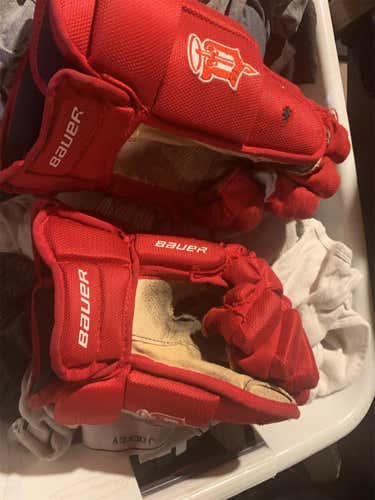 Dubuque Fighting Saints USHL Used 13” 4 Roll Gloves