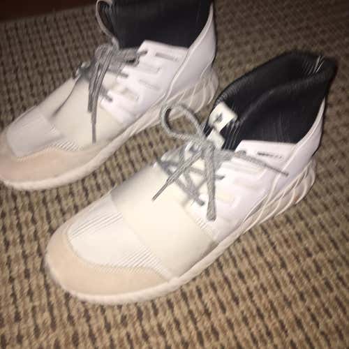 White Men's Size 12 Adidas Basketball Shoes