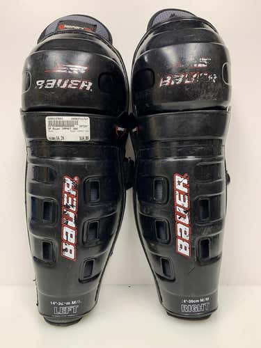 Used Bauer Impact 300 14" Ice Hockey Shin Guards