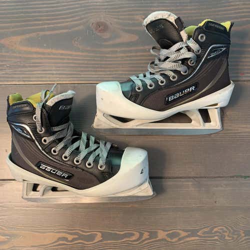 Used Bauer Supreme One80 Regular Width Size 2 Hockey Goalie Skates