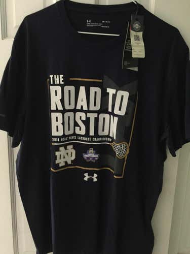 Notre Dame Team Issued Road to Boston Short Sleeve - L