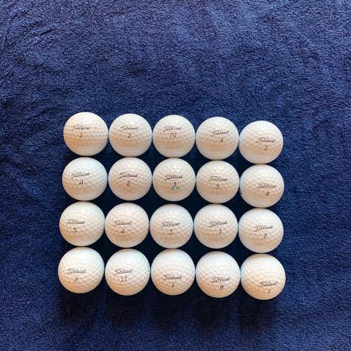 White Used Titleist Pro V1  Balls
