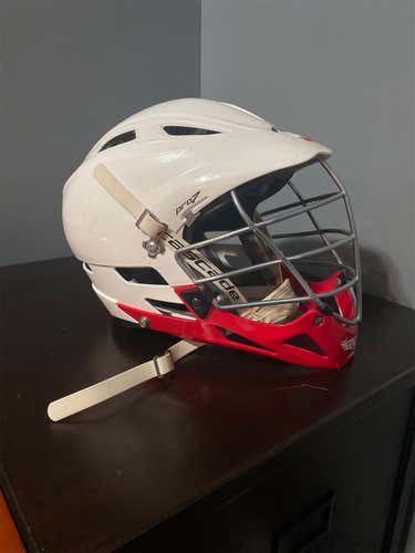 White & Red Cascade Pro-7 Helmet