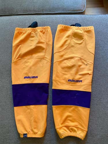 Gold and Purple Striped Socks