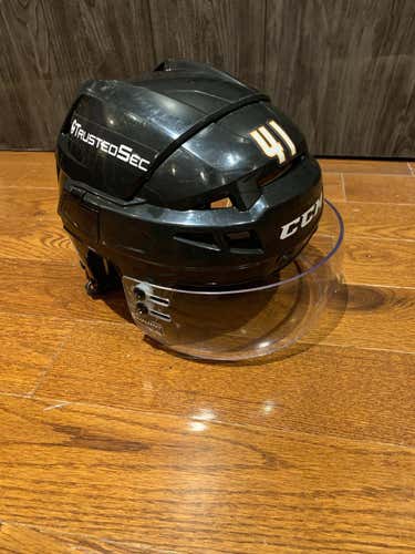 AHL Return Pro Stock Black Used Medium CCM Helmet