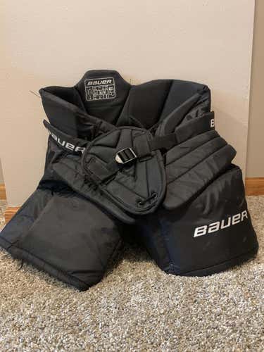 Black Junior Used Medium Bauer S170 Hockey Goalie Pants