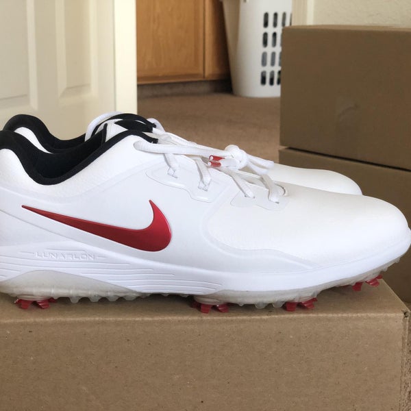 Nike Vapor Pro (Sz 12) White/Red Men’s Golf Shoes