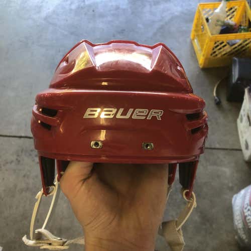 Red Used Medium Bauer Re-Akt  Helmet